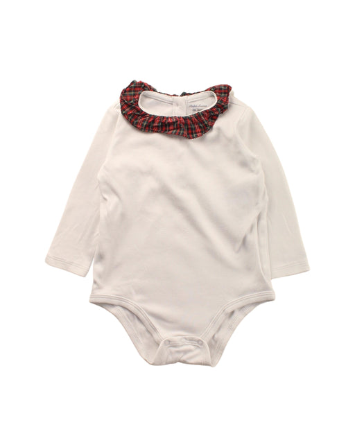 A White Long Sleeve Bodysuits from Ralph Lauren in size 6-12M for girl. (Front View)