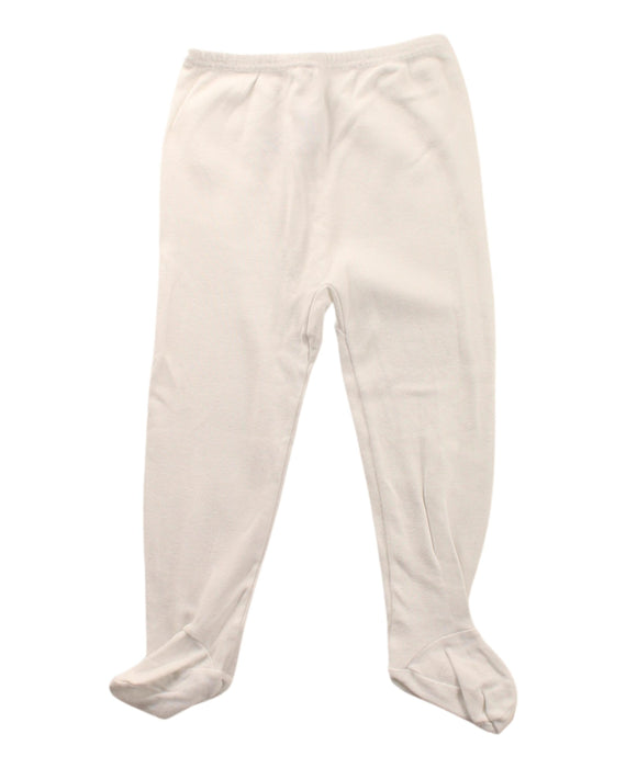 A White Sweatpants from Petit Bateau in size 6-12M for girl. (Front View)