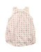 A White Sleeveless Rompers from Petit Bateau in size 3-6M for girl. (Back View)