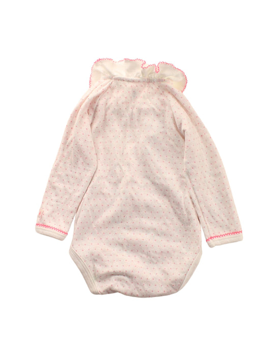 A White Long Sleeve Bodysuits from Petit Bateau in size 3-6M for girl. (Back View)