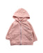 A Pink Zippered Sweatshirts from Bonpoint in size 6-12M for girl. (Front View)