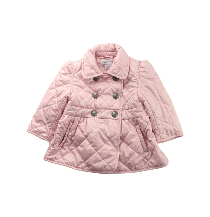 A Pink Coats from Ralph Lauren in size 6-12M for girl. (Front View)