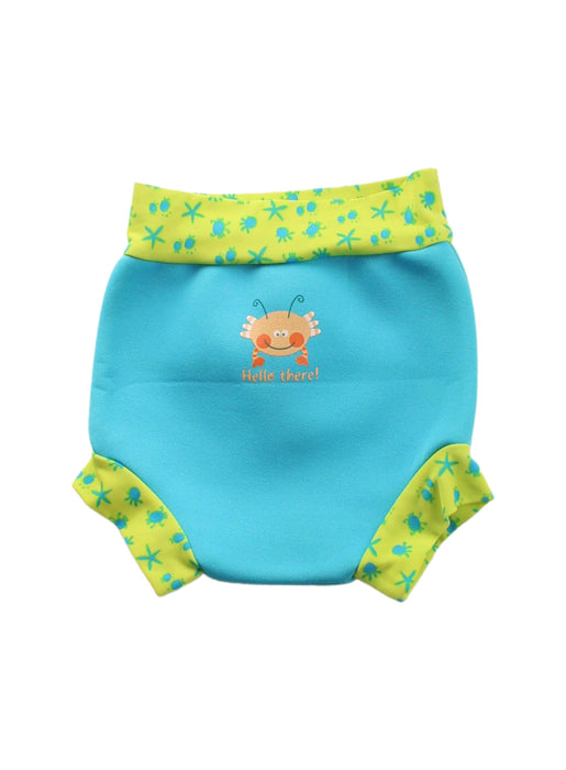 A Blue Swim Diapers from Splash About in size 3-6M for neutral. (Front View)