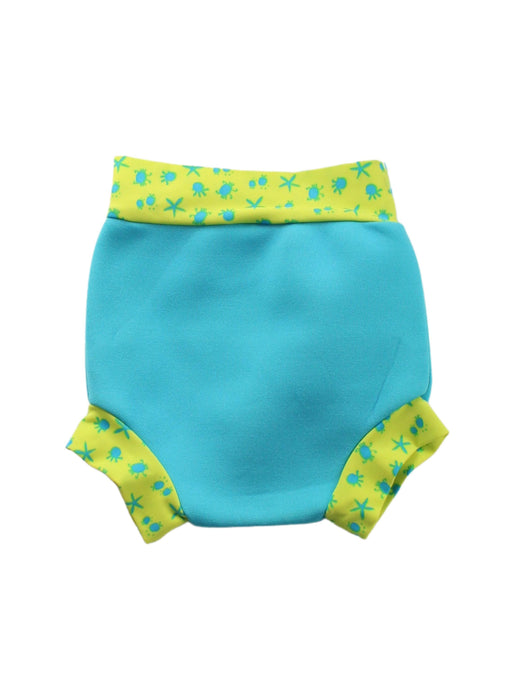 A Blue Swim Diapers from Splash About in size 3-6M for neutral. (Back View)