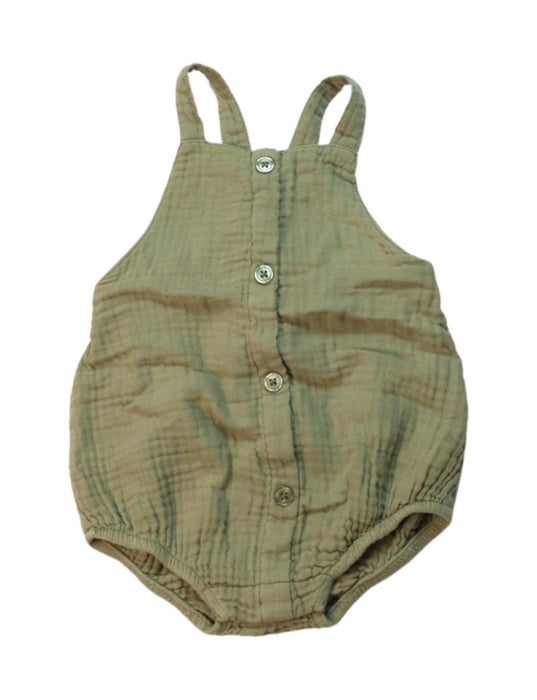 A Green Sleeveless Bodysuits from Seed in size 3-6M for girl. (Front View)
