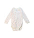 A White Long Sleeve Bodysuits from Petit Bateau in size 6-12M for girl. (Front View)