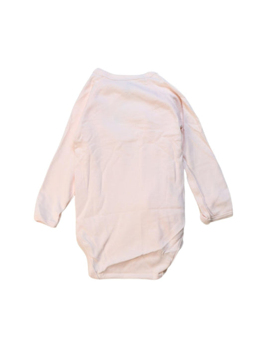 A Pink Long Sleeve Bodysuits from Petit Bateau in size 6-12M for girl. (Back View)