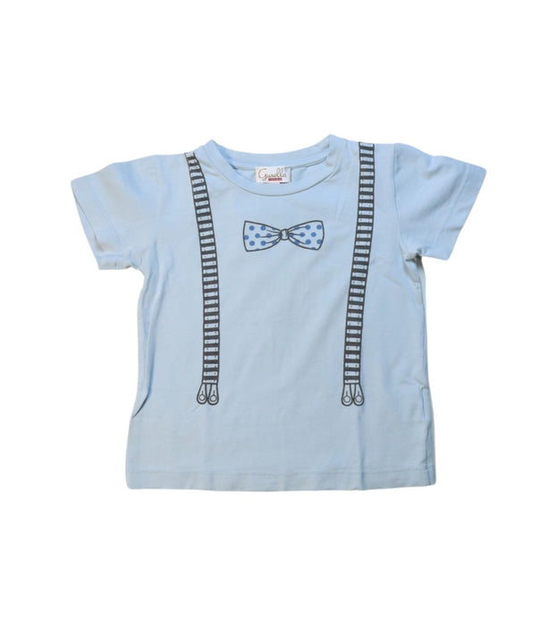 A Blue Short Sleeve T Shirts from Gusella in size 4T for boy. (Front View)