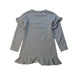 A Grey Long Sleeve Dresses from Le Petit Coco in size 6T for girl. (Back View)