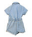 A Blue Short Sleeve Rompers from Seed in size 3T for girl. (Back View)