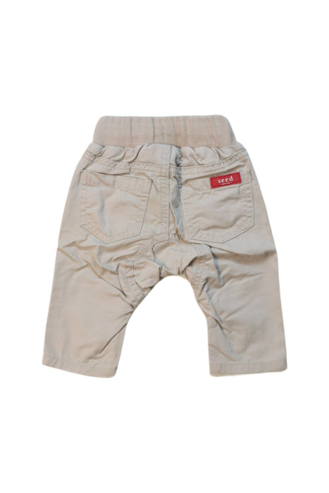 A Beige Casual Pants from Seed in size 0-3M for boy. (Back View)