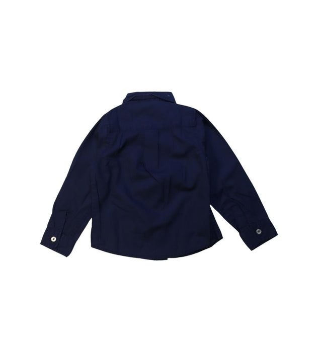 A Navy Long Sleeve Shirts from Jacadi in size 2T for boy. (Back View)