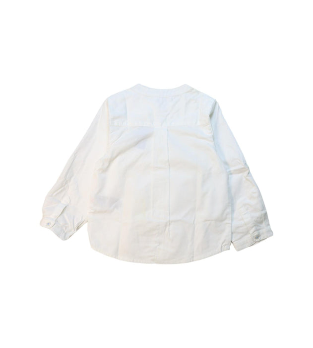 A White Long Sleeve Shirts from Jacadi in size 18-24M for boy. (Back View)