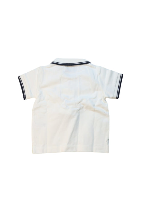 A White Short Sleeve Polos from Petit Bateau in size 6-12M for boy. (Back View)