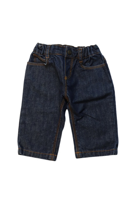 A Navy Jeans from Petit Bateau in size 0-3M for boy. (Front View)