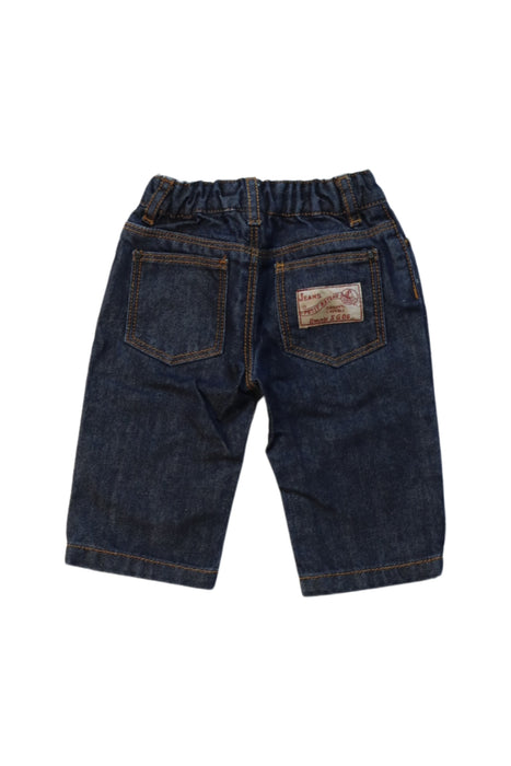 A Navy Jeans from Petit Bateau in size 0-3M for boy. (Back View)