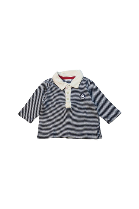 A Multicolour Long Sleeve Polos from Petit Bateau in size 0-3M for boy. (Front View)