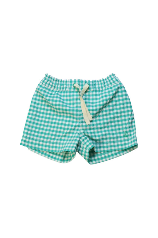 A Green Swim Shorts from Petit Bateau in size 6-12M for girl. (Front View)