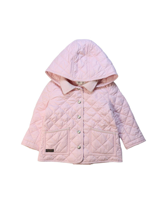 A Pink Puffer/Quilted Jackets from Ralph Lauren in size 18-24M for girl. (Front View)