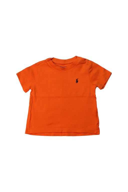 A Orange Short Sleeve T Shirts from Ralph Lauren in size 6-12M for boy. (Front View)