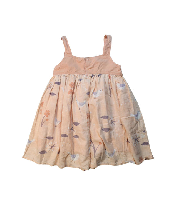 A Multicolour Sleeveless Dresses from Mimi Mono in size 7Y for girl. (Back View)