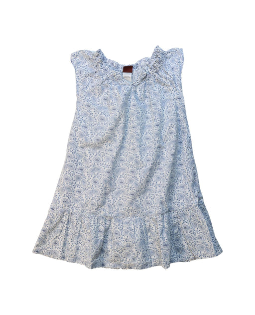 A Blue Sleeveless Dresses from Tea in size 2T for girl. (Front View)