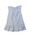 A Blue Sleeveless Dresses from Tea in size 2T for girl. (Back View)