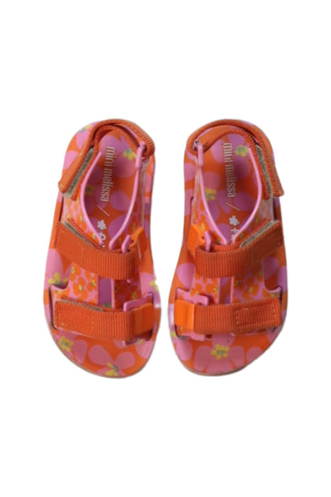 A Multicolour Sandals from Mini Melissa in size 3T for girl. (Back View)