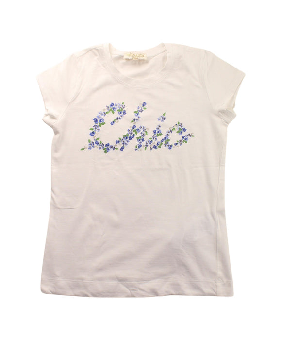 A White Short Sleeve T Shirts from Monnalisa in size 8Y for girl. (Front View)