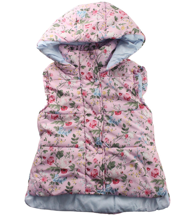 A Pink Outerwear Vests from Monnalisa in size 6T for girl. (Front View)