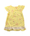 A Yellow Short Sleeve Dresses from Miki House in size 4T for girl. (Back View)