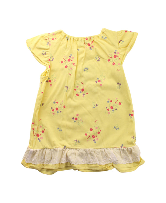 A Yellow Short Sleeve Dresses from Miki House in size 4T for girl. (Back View)