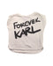 A White Sleeveless T Shirts from Karl Lagerfeld in size 6T for girl. (Front View)