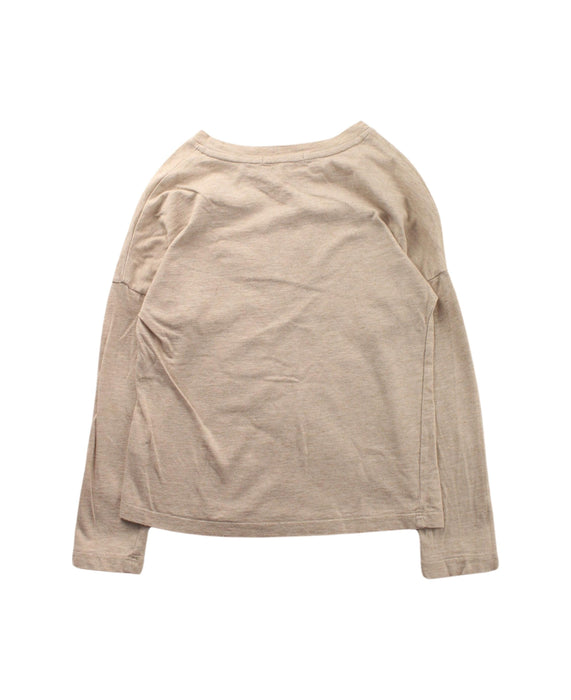 A Beige Long Sleeve T Shirts from Chloe in size 5T for girl. (Back View)