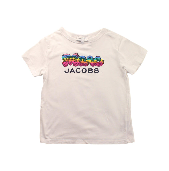 A White Short Sleeve T Shirts from Little Marc Jacobs in size 5T for girl. (Front View)