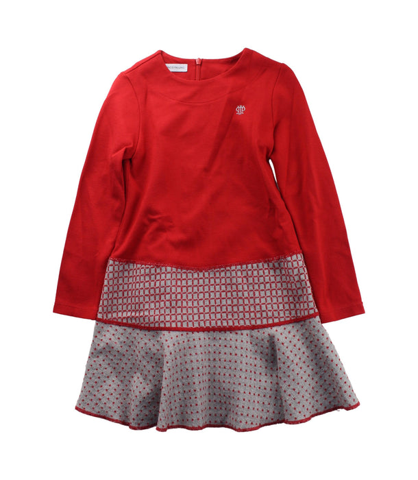 A Grey Long Sleeve Dresses from I Pinco Pallino in size 4T for girl. (Front View)