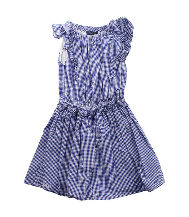 A Blue Sleeveless Dresses from Polo Ralph Lauren in size 3T for girl. (Front View)