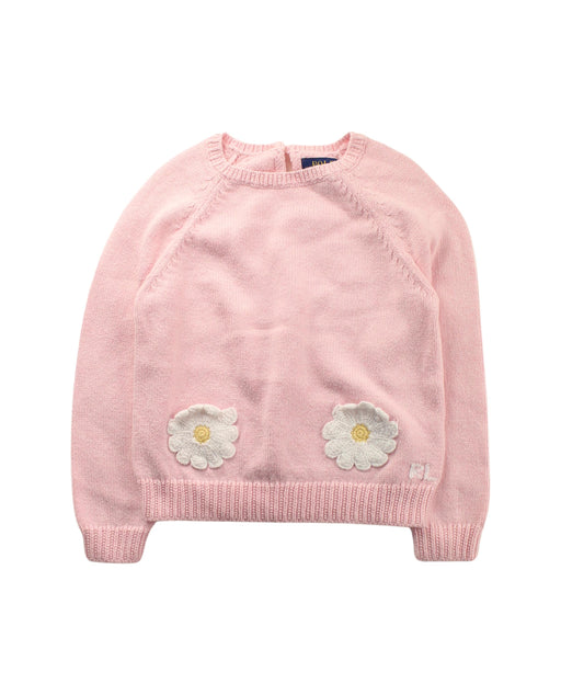 A Pink Knit Sweaters from Polo Ralph Lauren in size 5T for girl. (Front View)