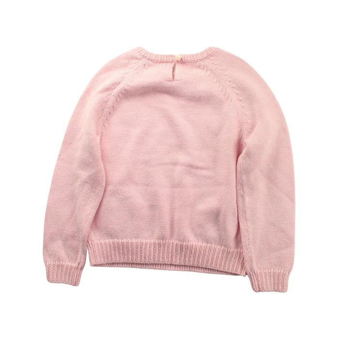 A Pink Knit Sweaters from Polo Ralph Lauren in size 5T for girl. (Back View)