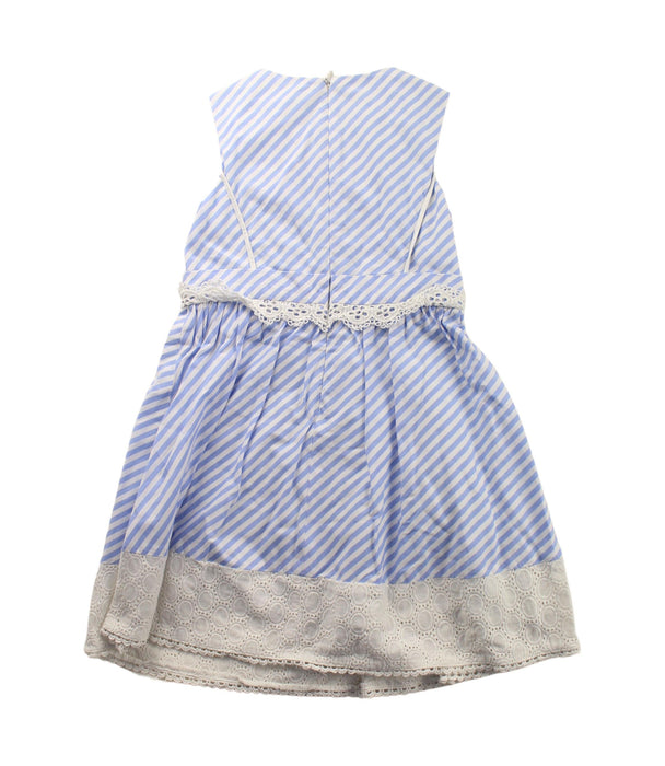 A Blue Sleeveless Dresses from Nicholas & Bears in size 2T for girl. (Back View)