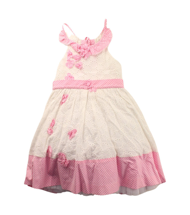 A Pink Sleeveless Dresses from Nicholas & Bears in size 2T for girl. (Front View)