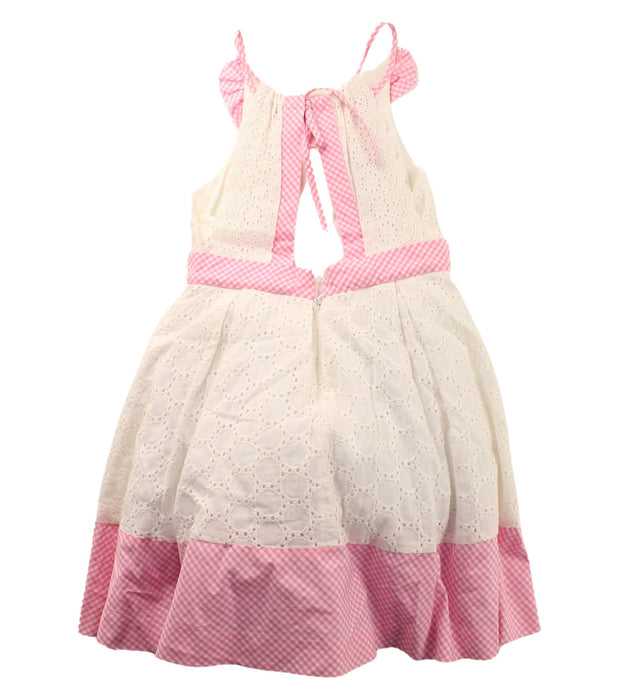 A Pink Sleeveless Dresses from Nicholas & Bears in size 2T for girl. (Back View)