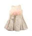 A White Sleeveless Dresses from I Pinco Pallino in size 4T for girl. (Front View)