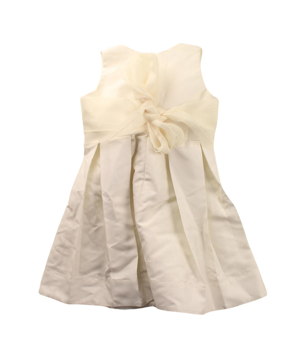 A White Sleeveless Dresses from I Pinco Pallino in size 4T for girl. (Back View)