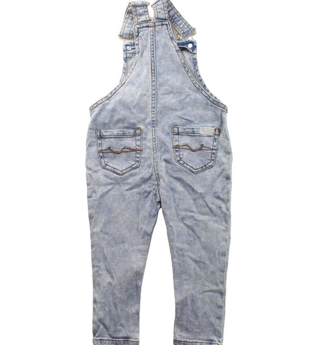 A Blue Long Overalls from 7 For All Mankind in size 2T for girl. (Back View)