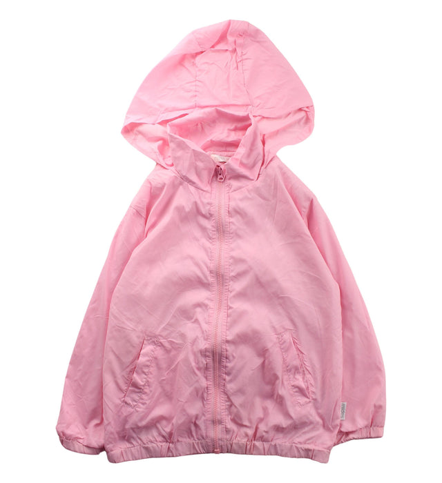 A Pink Lightweight Jackets from Mides in size 5T for girl. (Front View)