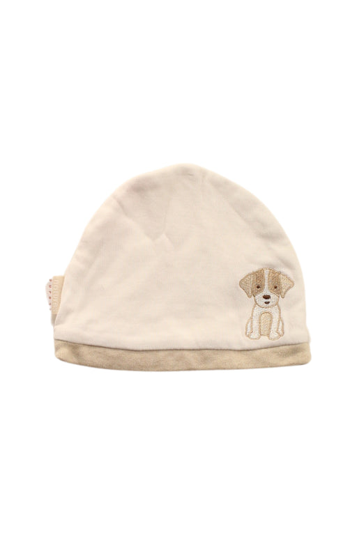 A White Beanies from Natures Purest in size 0-3M for girl. (Front View)