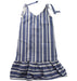 A Blue Sleeveless Dresses from Excuse My French in size O/S for girl. (Front View)