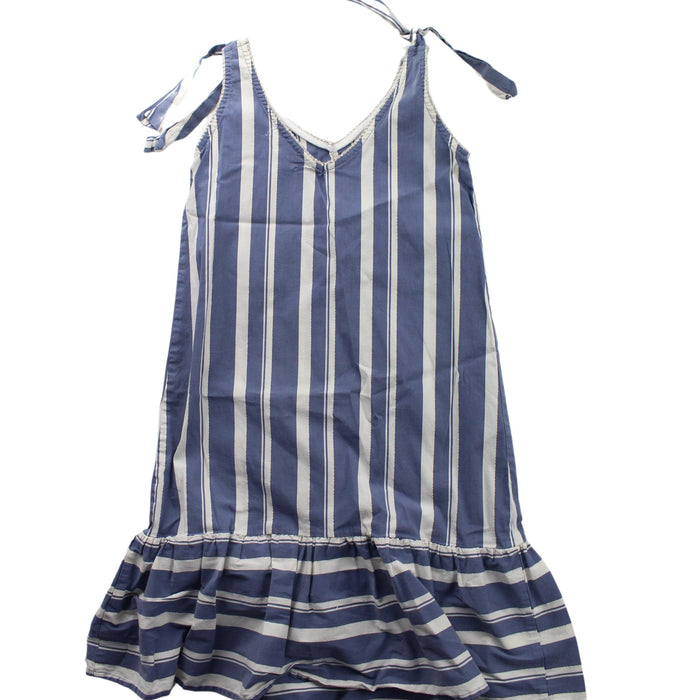 A Blue Sleeveless Dresses from Excuse My French in size O/S for girl. (Back View)