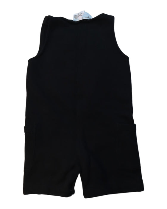 A Black Sleeveless Rompers from Agnes b. in size 6-12M for neutral. (Back View)